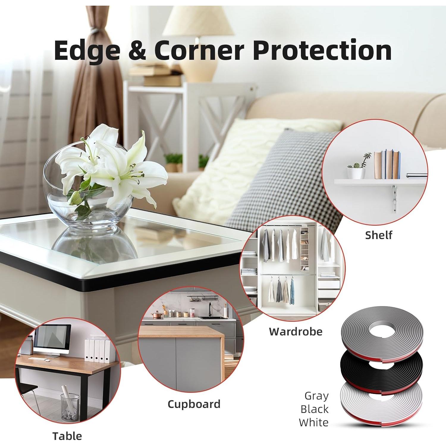 Banda de Bisel TPE Autoadhesiva Orgthin 20 pies Negro