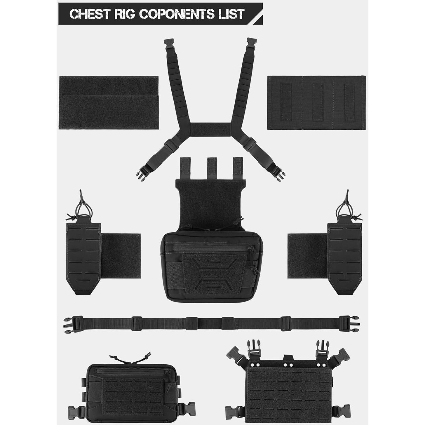 Arnés Táctico VOTAGOO Modular Ajustable con Bolsa Revistas 5.56/7.62