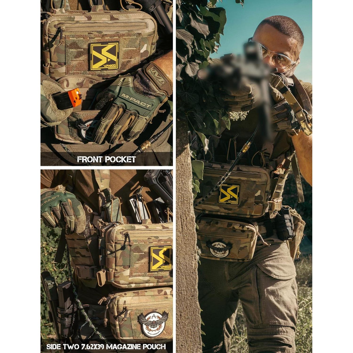 Arnés Táctico VOTAGOO Modular Ajustable con Bolsa Revistas 5.56/7.62