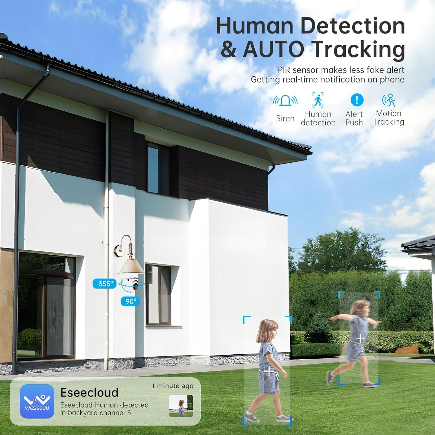 Cámara de Seguridad Bombilla WESECUU 2K WiFi 5G/2.4GHz