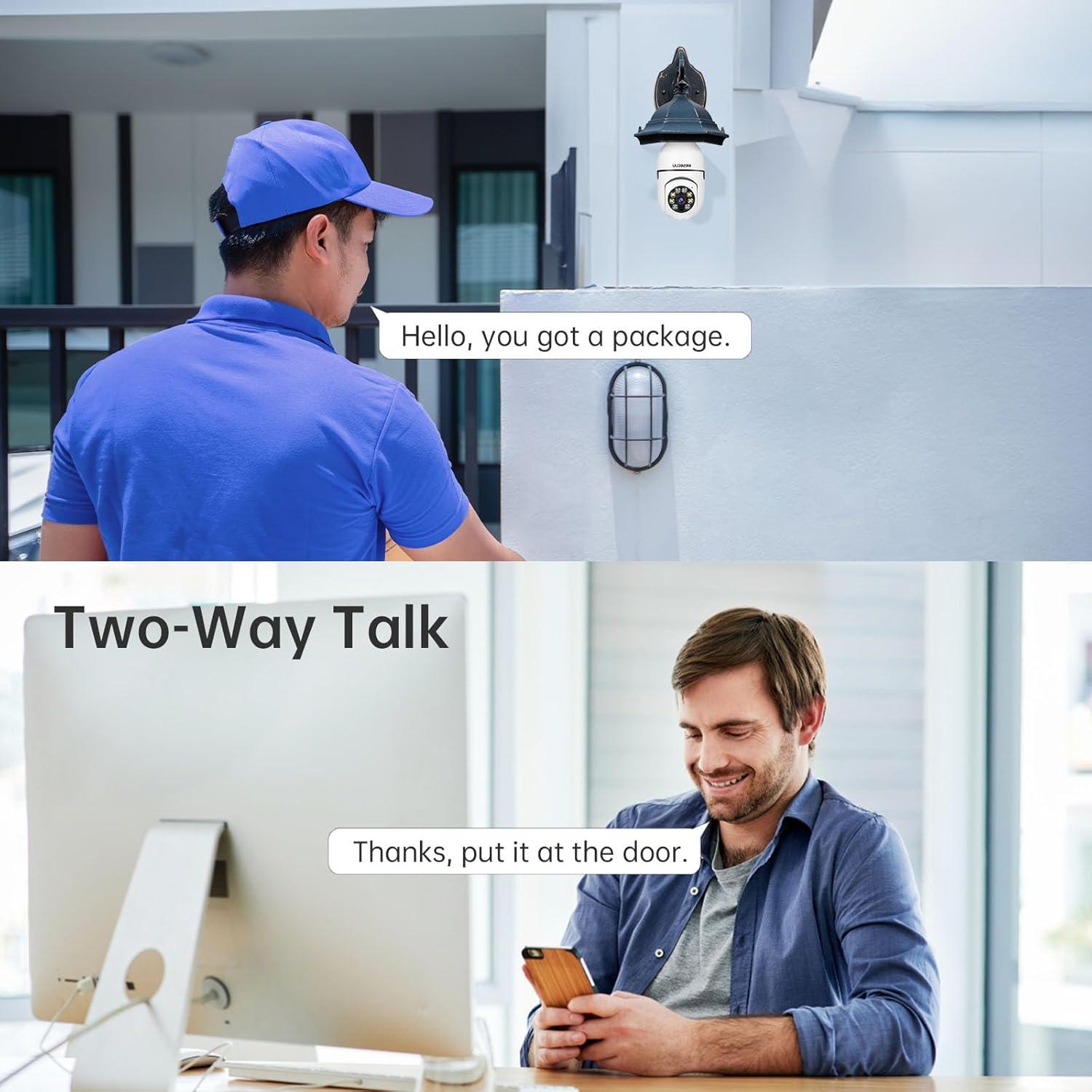 Cámara de Seguridad Bombilla WESECUU 2K WiFi 5G/2.4GHz