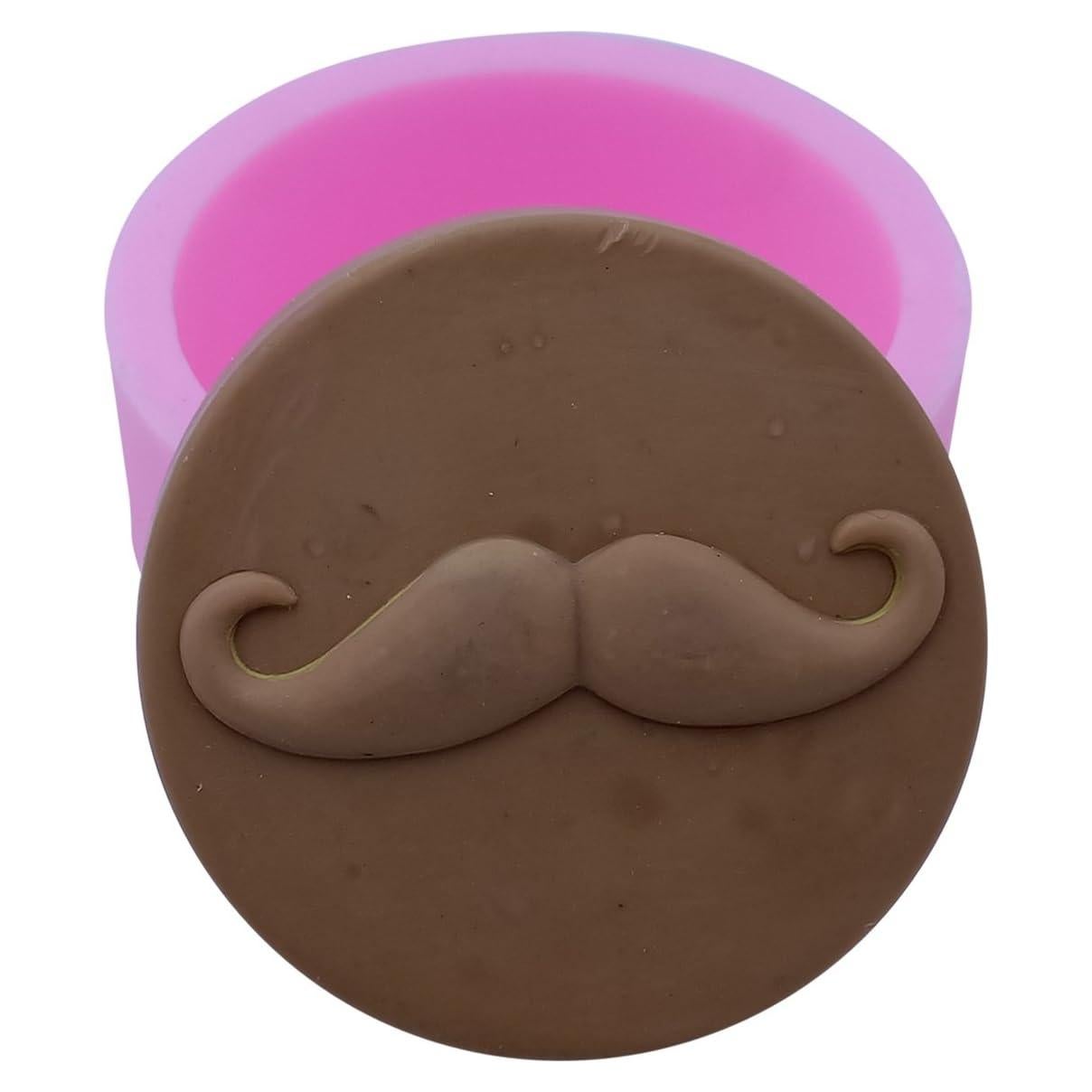 Molde de Jabón de Silicona Monqui Moustache 7.87x7.87 cm