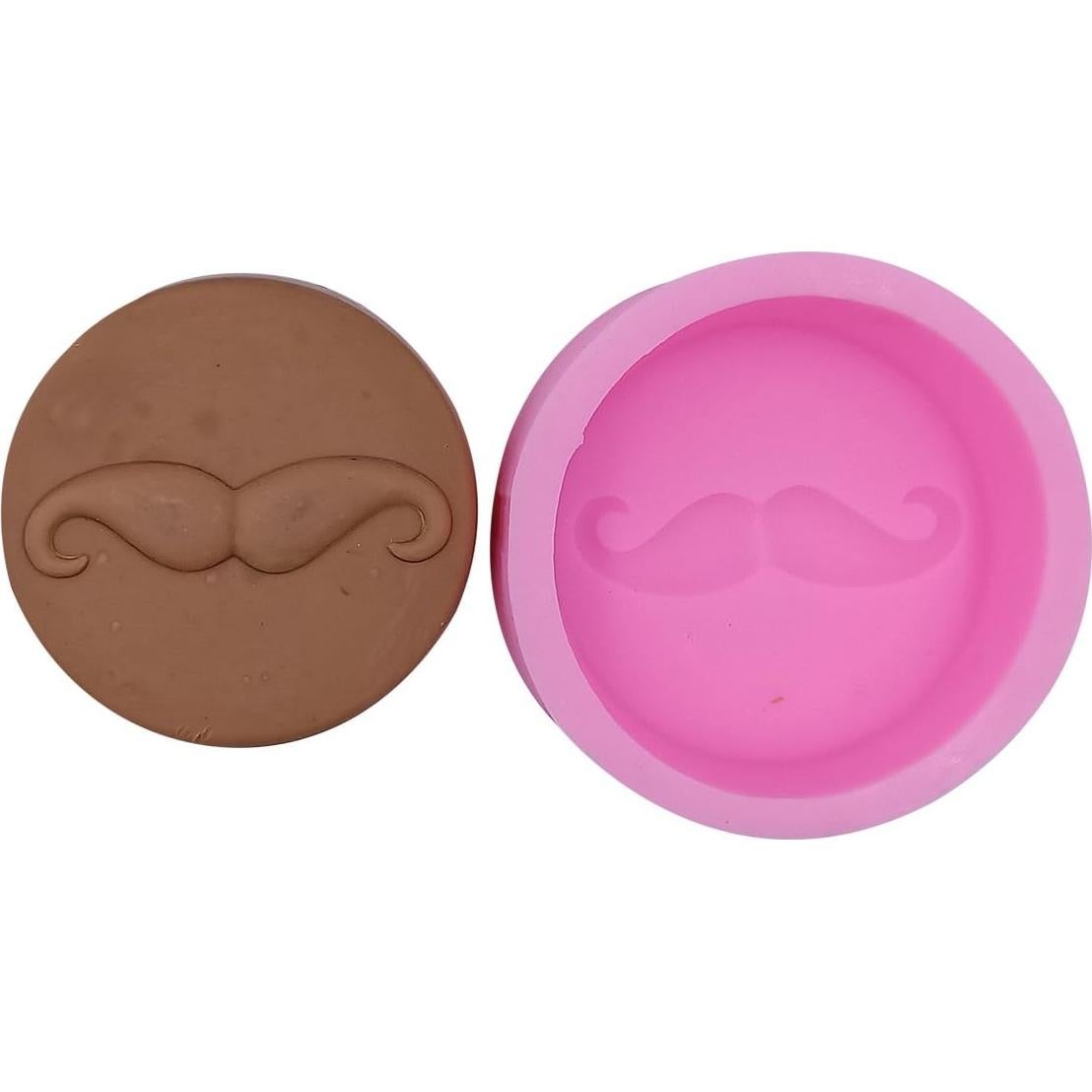 Molde de Jabón de Silicona Monqui Moustache 7.87x7.87 cm