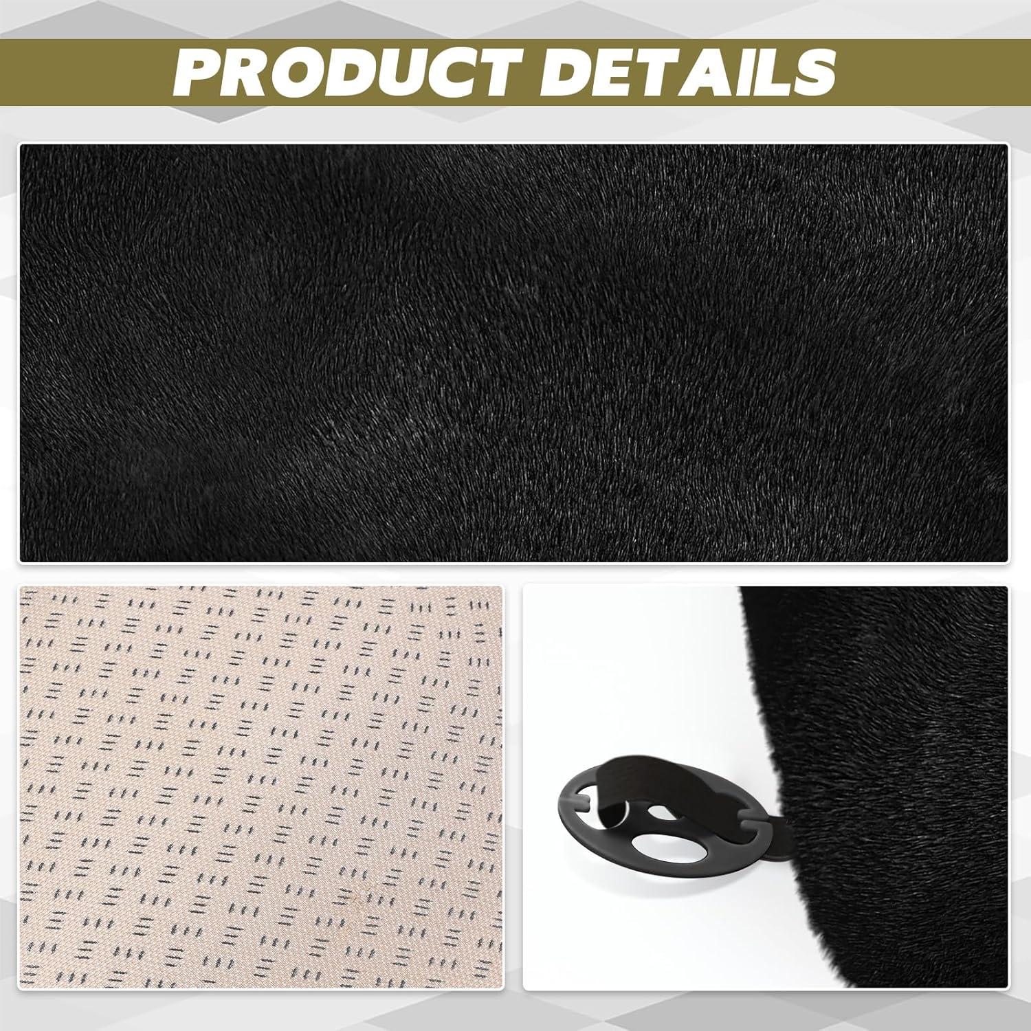 Cojín de Asiento de Coche Wuyaoyao de Lana Sintética 47x47cm