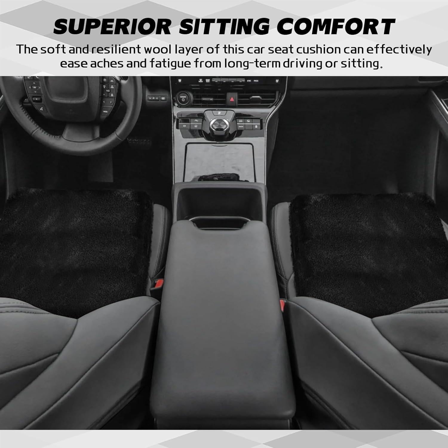 Cojín de Asiento de Coche Wuyaoyao de Lana Sintética 47x47cm