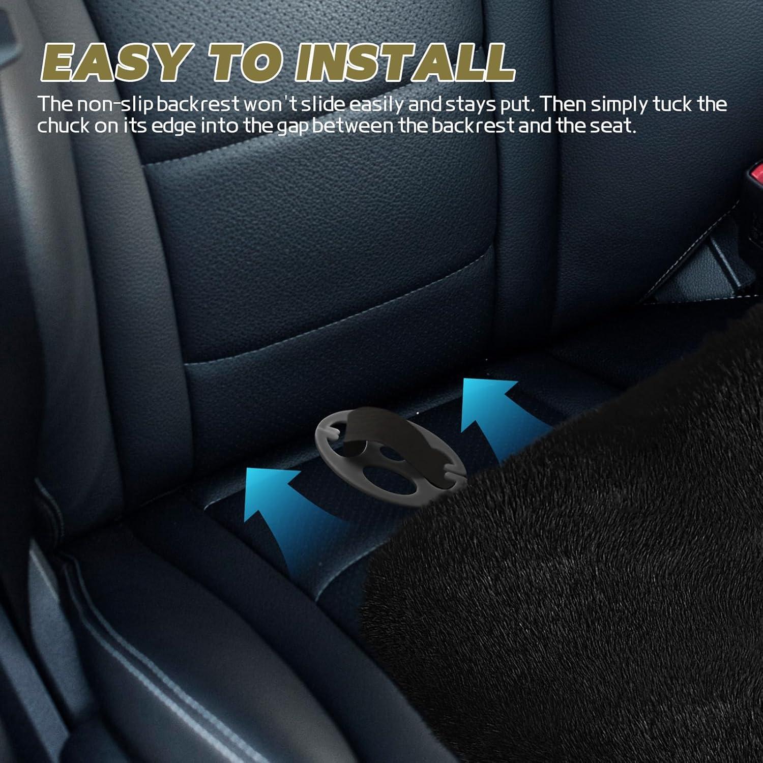 Cojín de Asiento de Coche Wuyaoyao de Lana Sintética 47x47cm