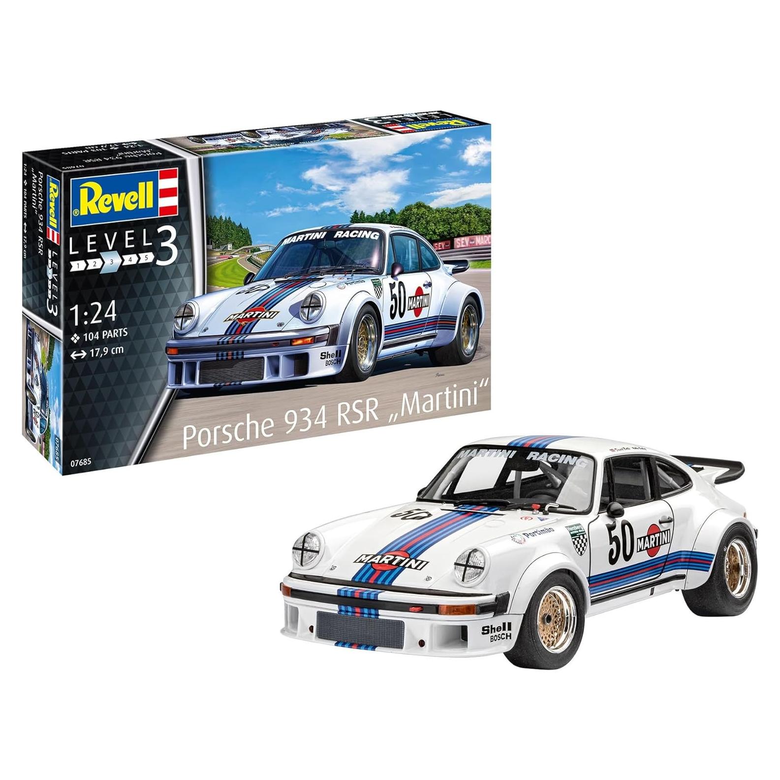 Kit de Modelo Revell 1:24 Porsche 934 RSR Martini Racing