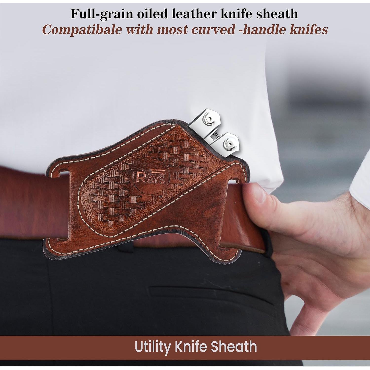 Funda de cuchillo de cuero RRAYS RSH para cinturón 4.32 cm