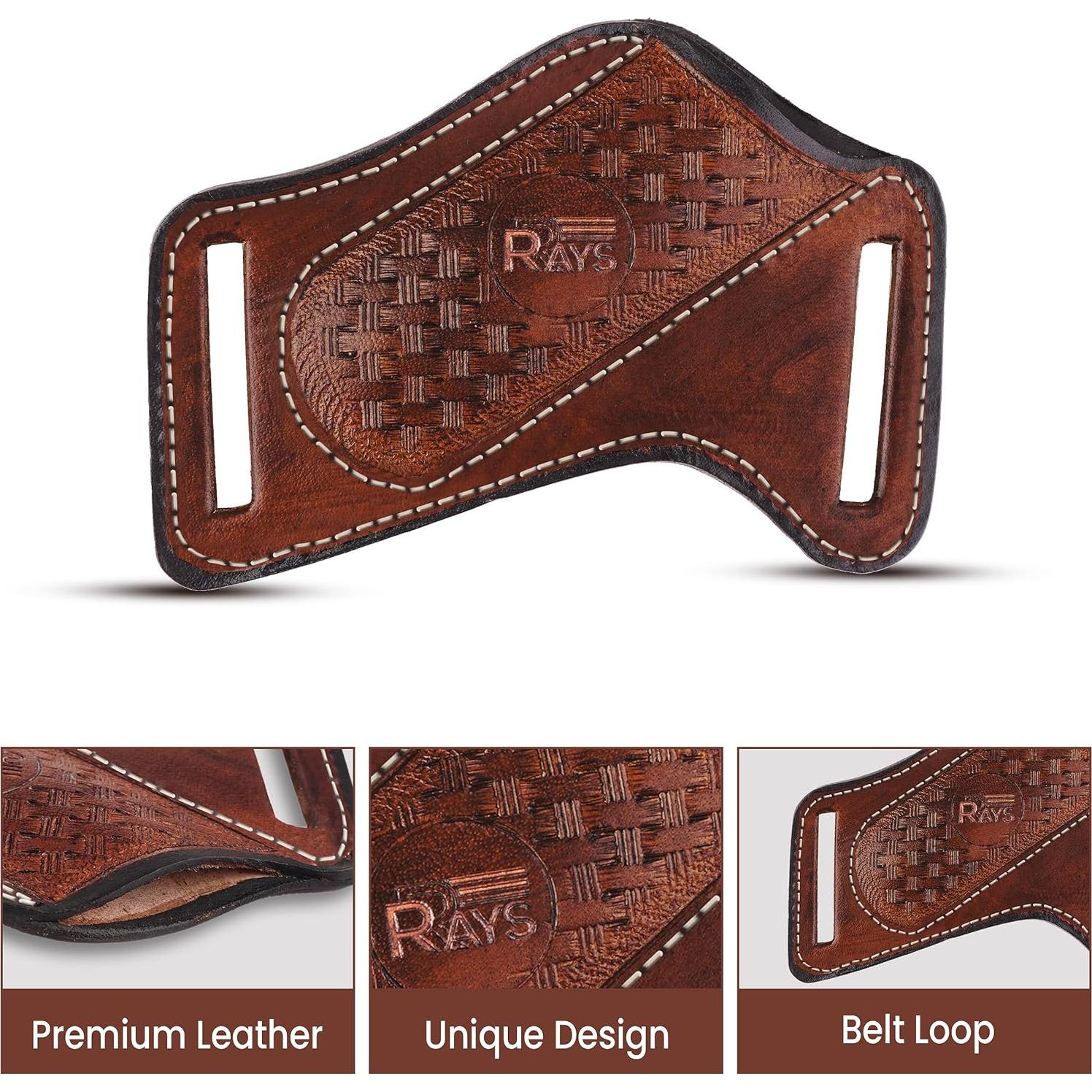 Funda de cuchillo de cuero RRAYS RSH para cinturón 4.32 cm