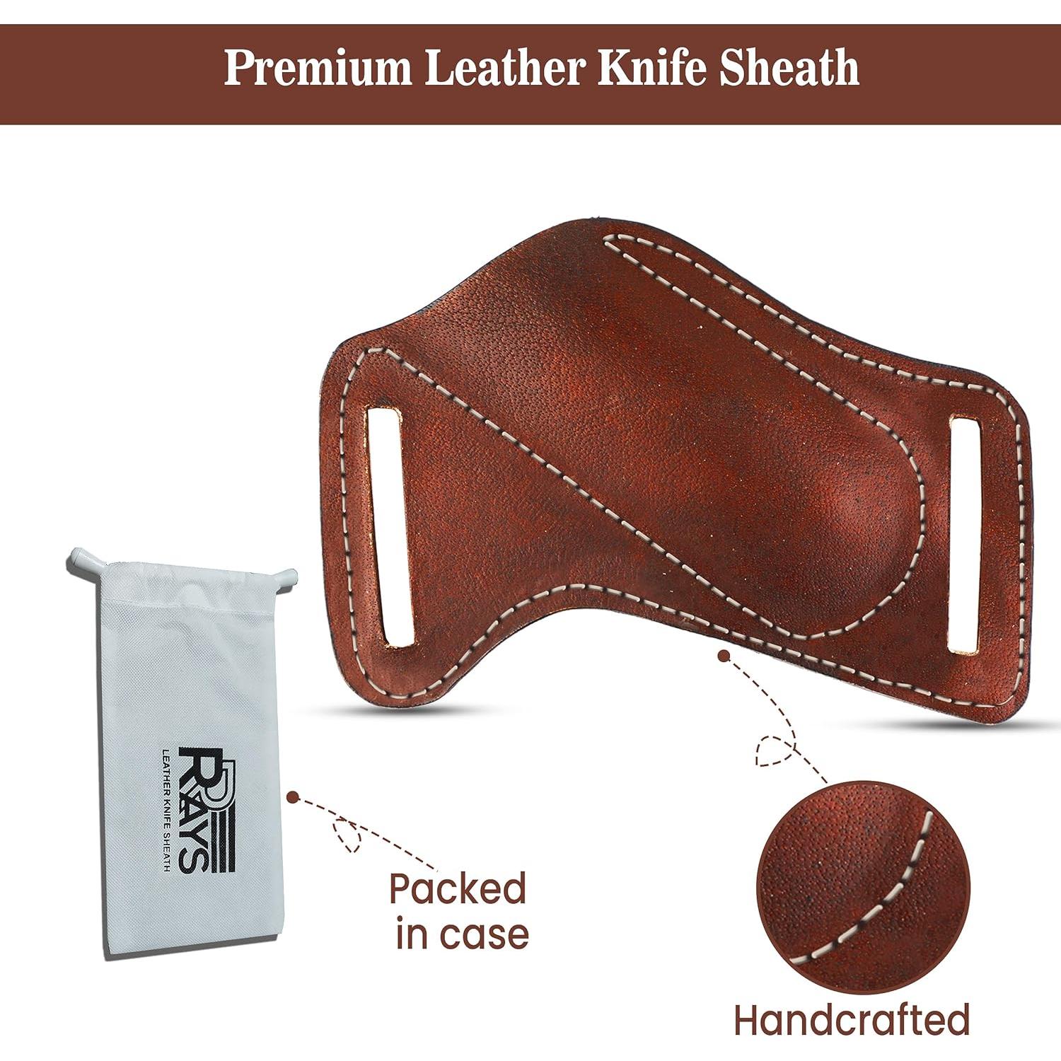 Funda de cuchillo de cuero RRAYS RSH para cinturón 4.32 cm