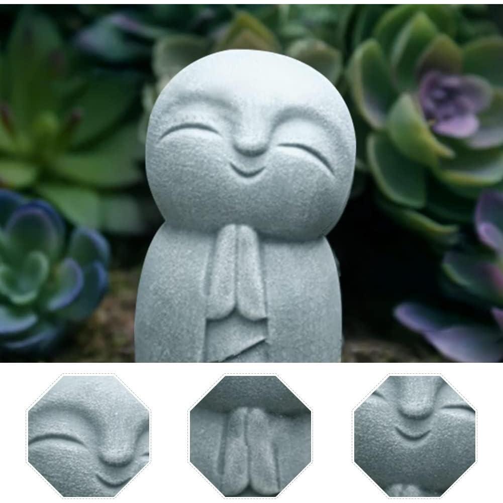Estatuilla Jizo Monje Feliz EKDJKK de Resina 8x6x1.6cm