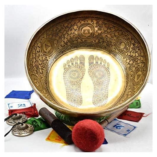 Tazón Cantante Grande SANSKAR NEPAL 40.64 cm Buda Grabado