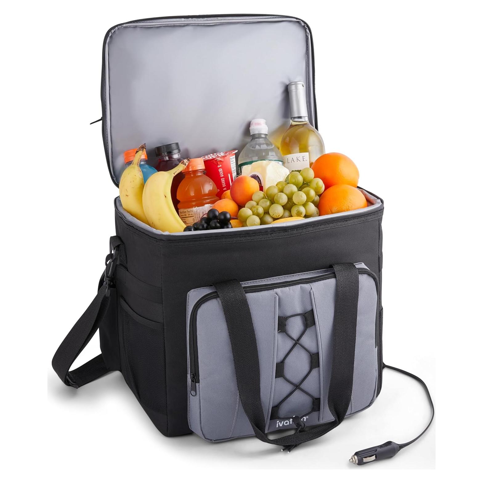 Bolsa Enfriador Eléctrico Ivation 18L Termoeléctrico Gris