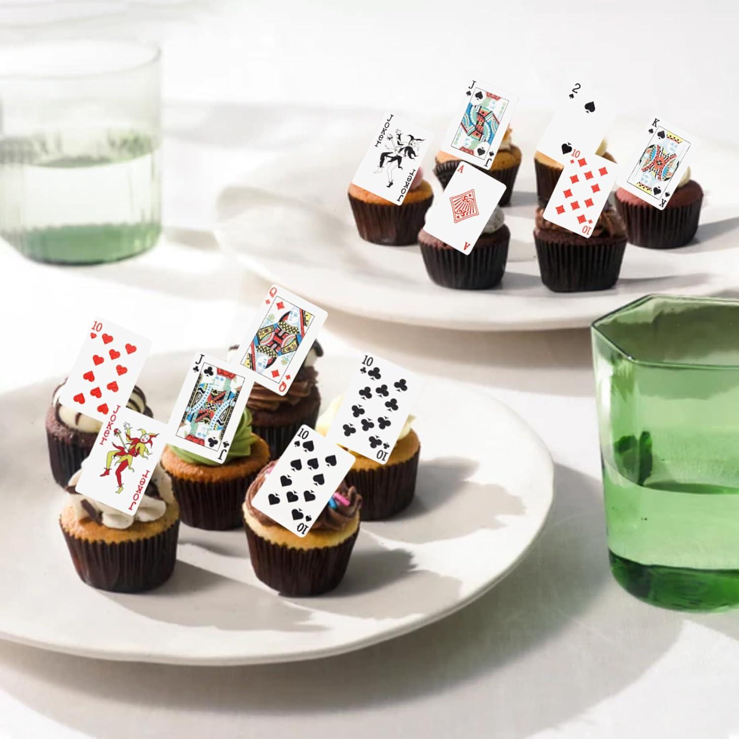 52 Decoraciones Comestibles para Cupcakes de Póker Rsstarxi