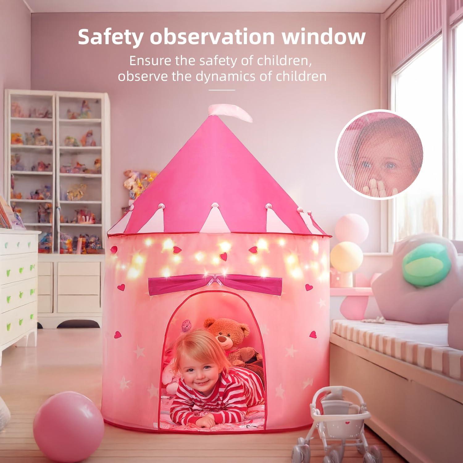 Tienda de Juego Castillo de Princesa LXDHSRTA Rosa 13 Piezas