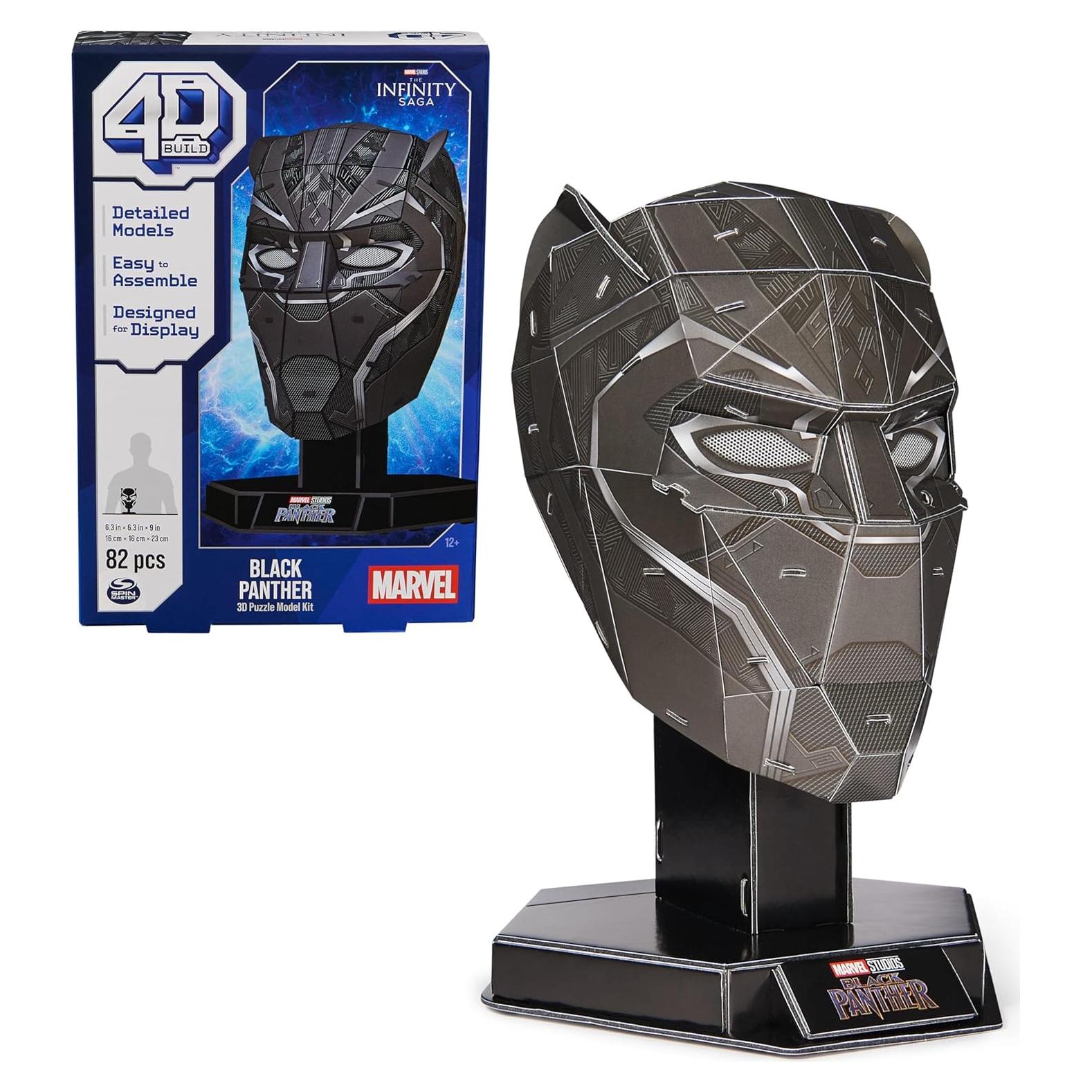 Rompecabezas 3D Black Panther Spin Master 82 Pcs Decoración