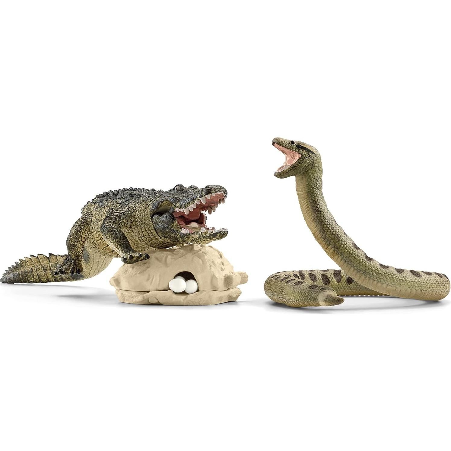 Juego de Animales de Pantano Schleich 4 Piezas - Cocodrilo