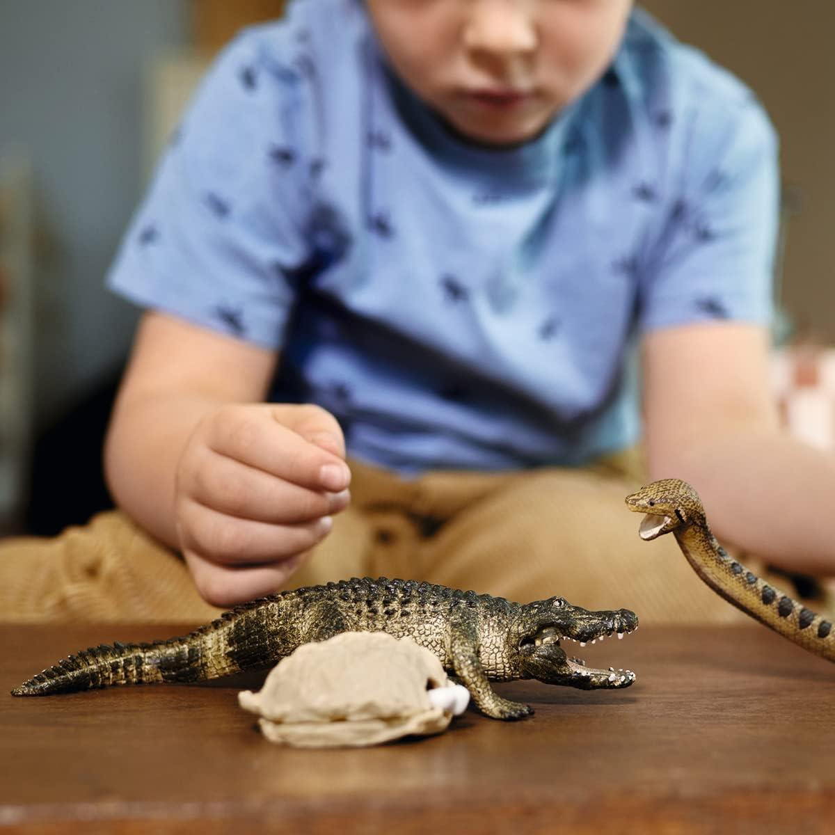 Juego de Animales de Pantano Schleich 4 Piezas - Cocodrilo