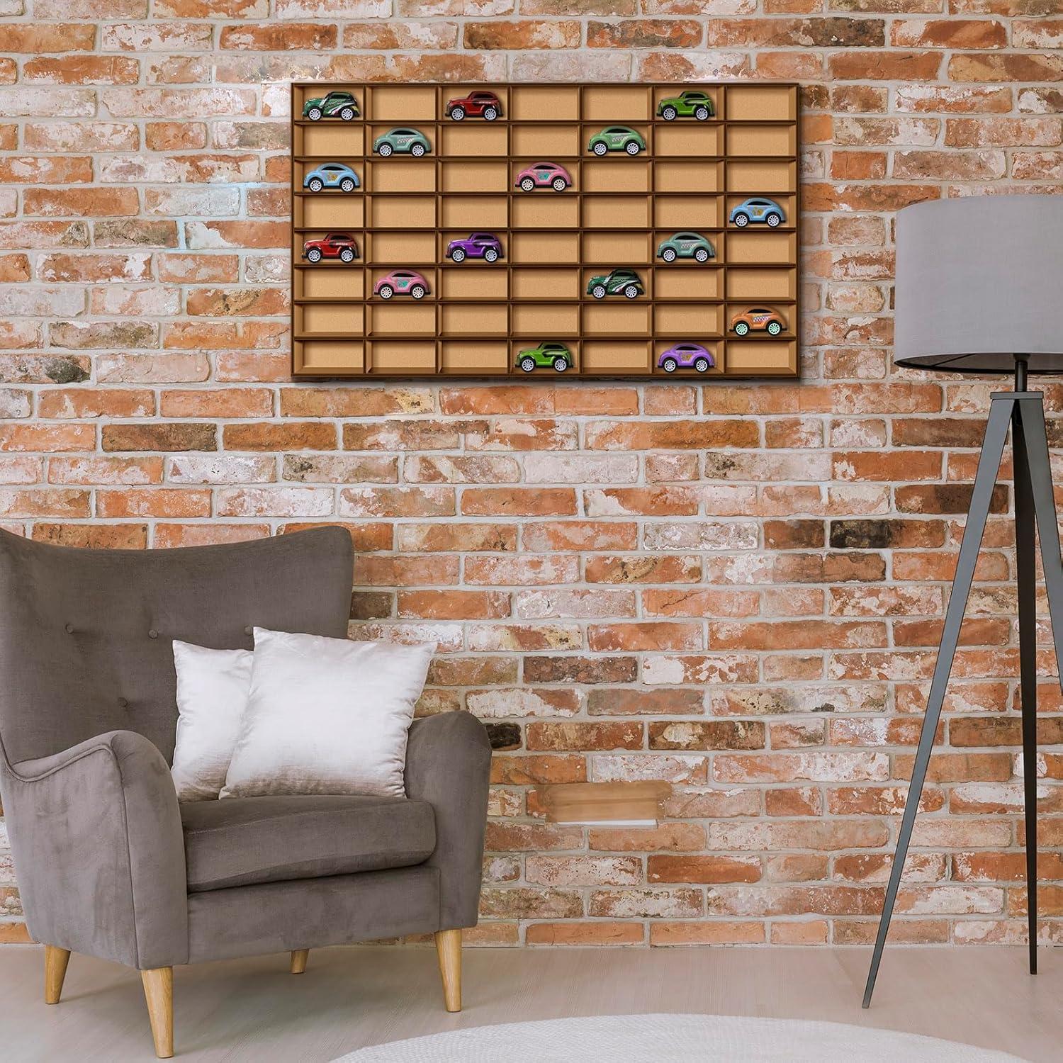 Estante de Madera Menkxi para 56 Autos de Juguete 62.5x35 cm