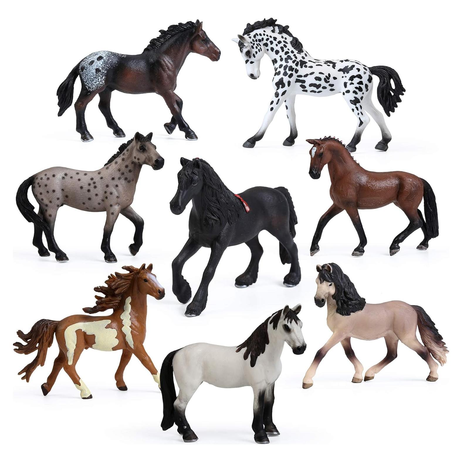 Figuras de Caballo UANDME 8PCS Juguetes para Niños