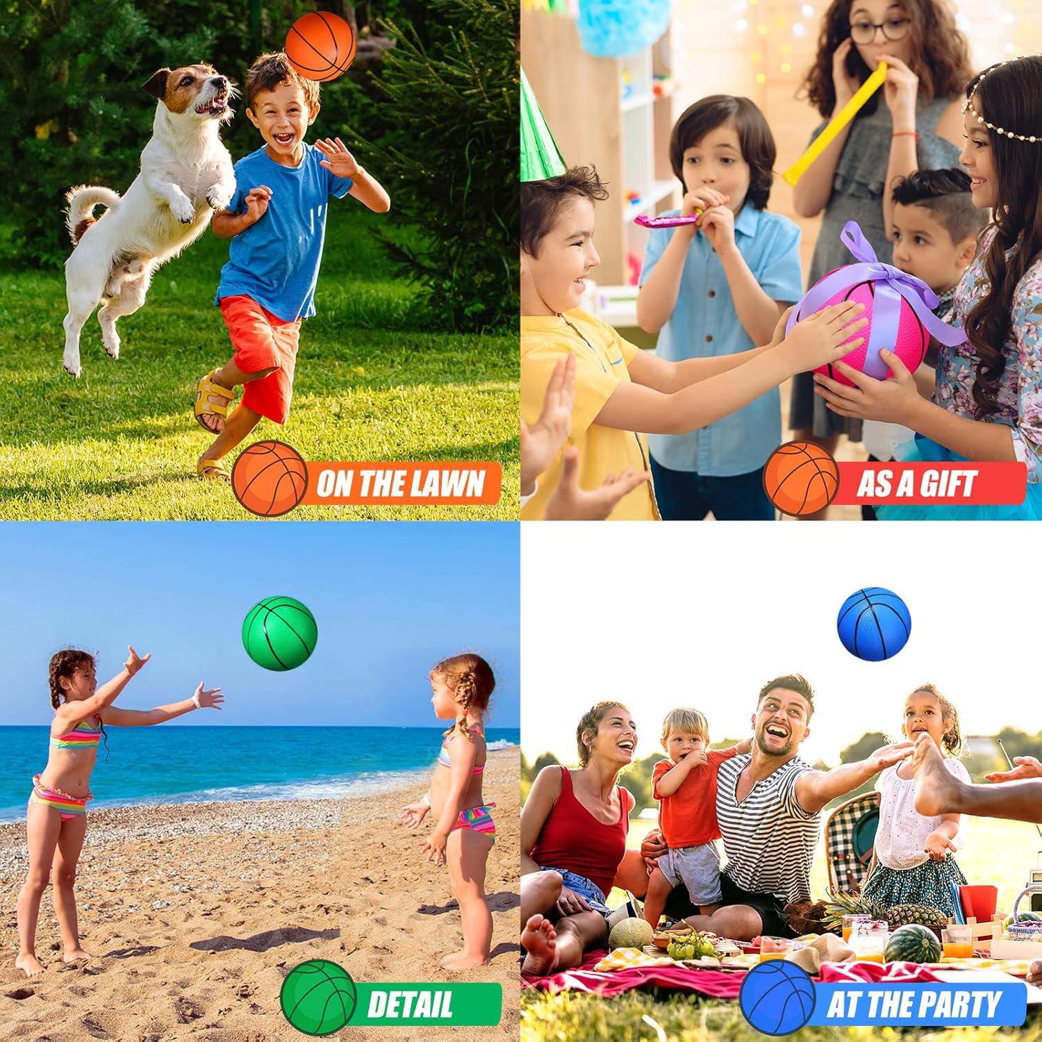 Leitee Paquete de 36 Balones Mini de Baloncesto 12.6 cm PVC