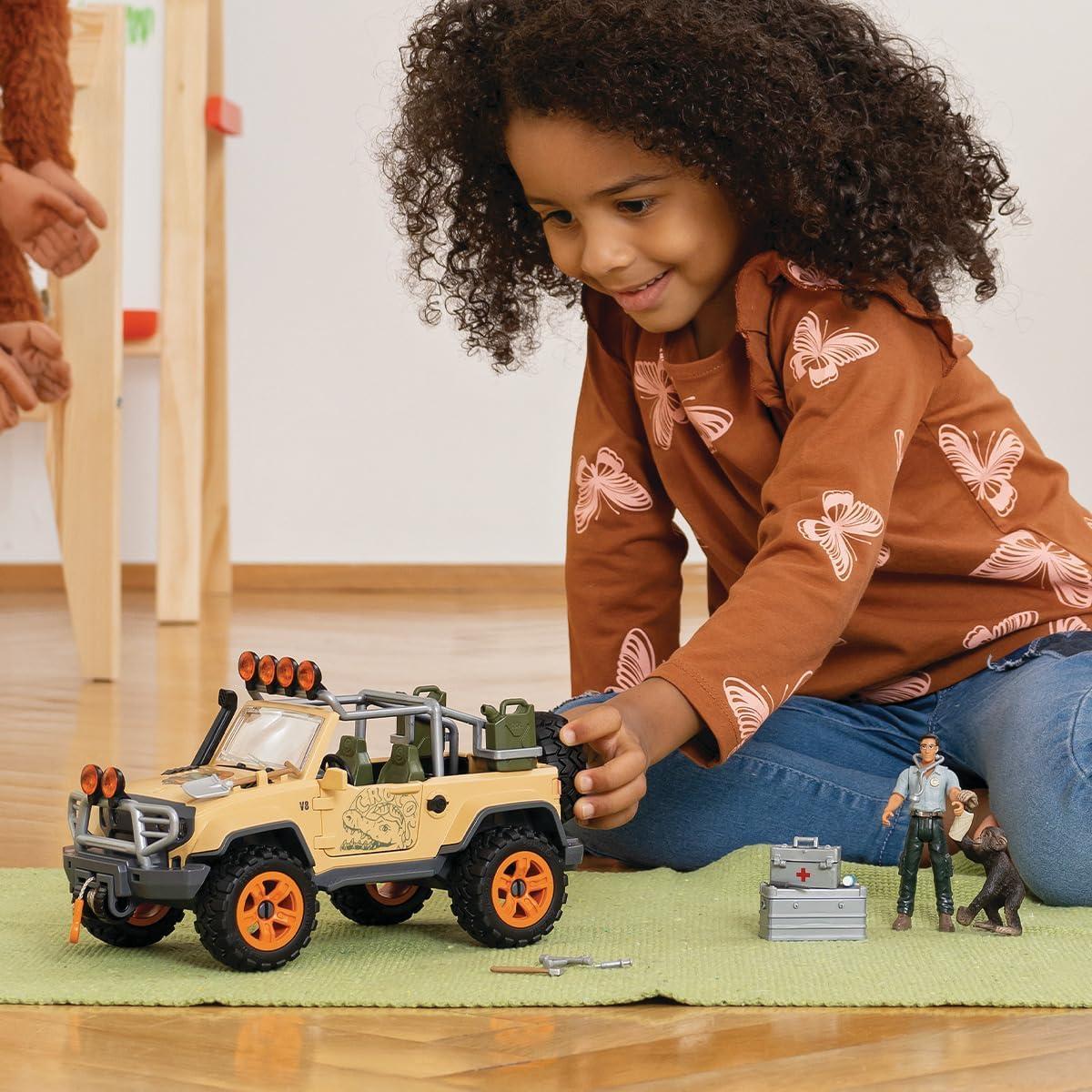 Set de Juego Schleich Chimpancé y Jeep Aventura 16 Piezas