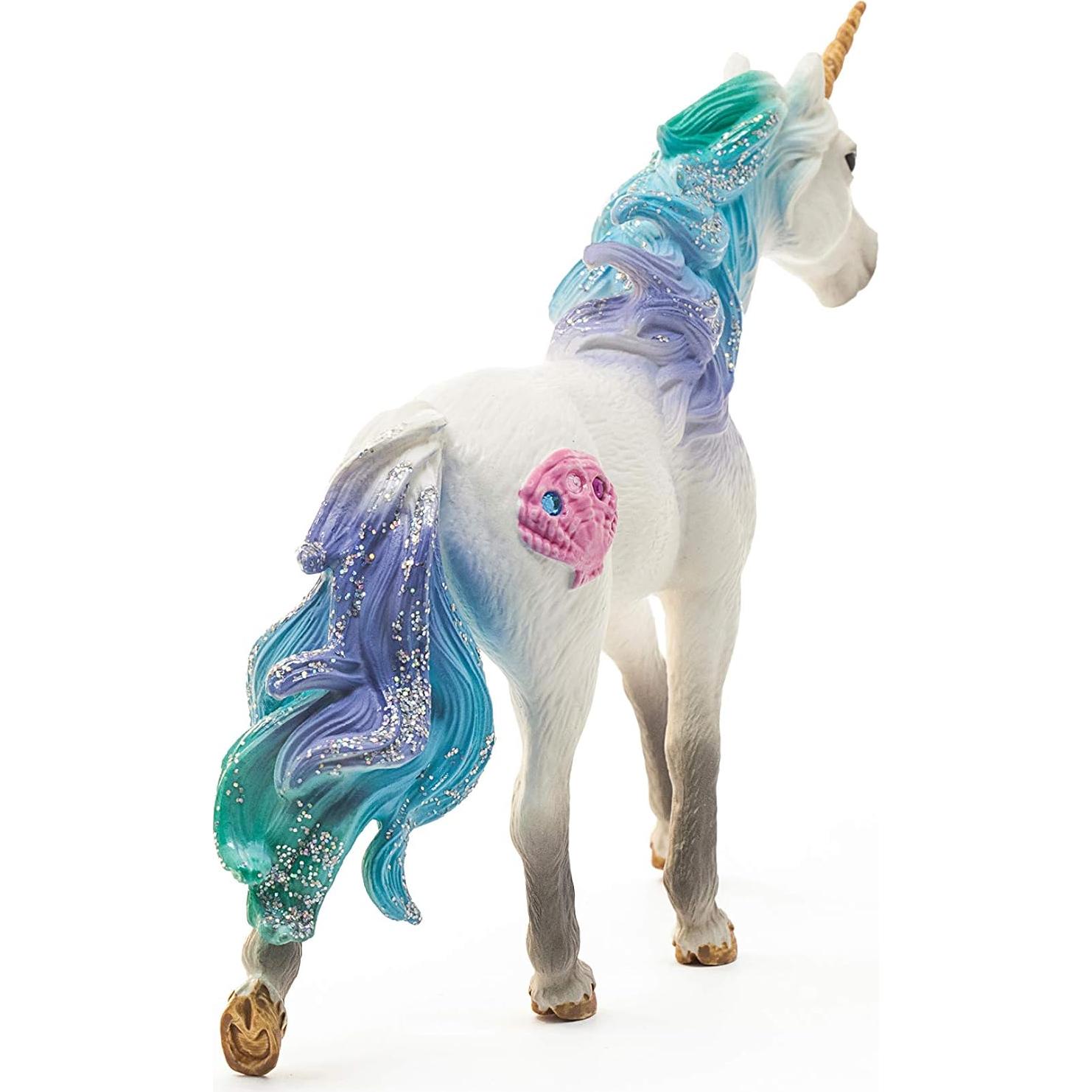 Caballo Unicornio Marino Schleich con Gemas Azul y Púrpura
