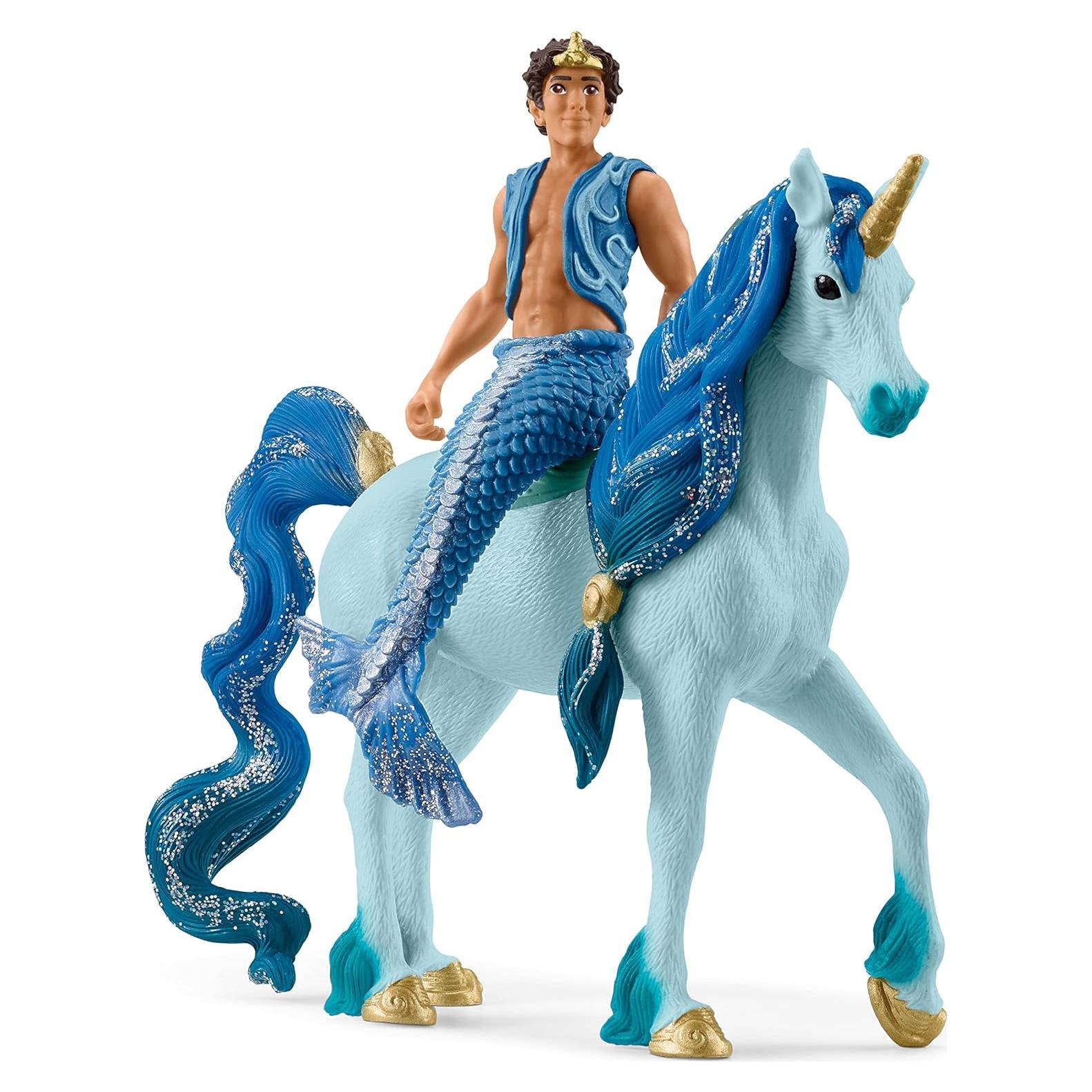 Set de Juego Schleich Bayala Sirena Aryon y Unicornio Azul