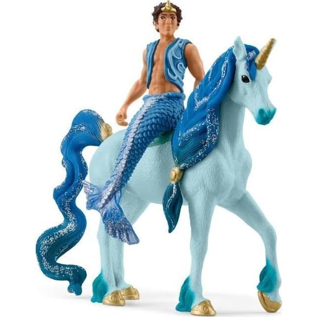 Set de Juego Schleich Bayala Sirena Aryon y Unicornio Azul