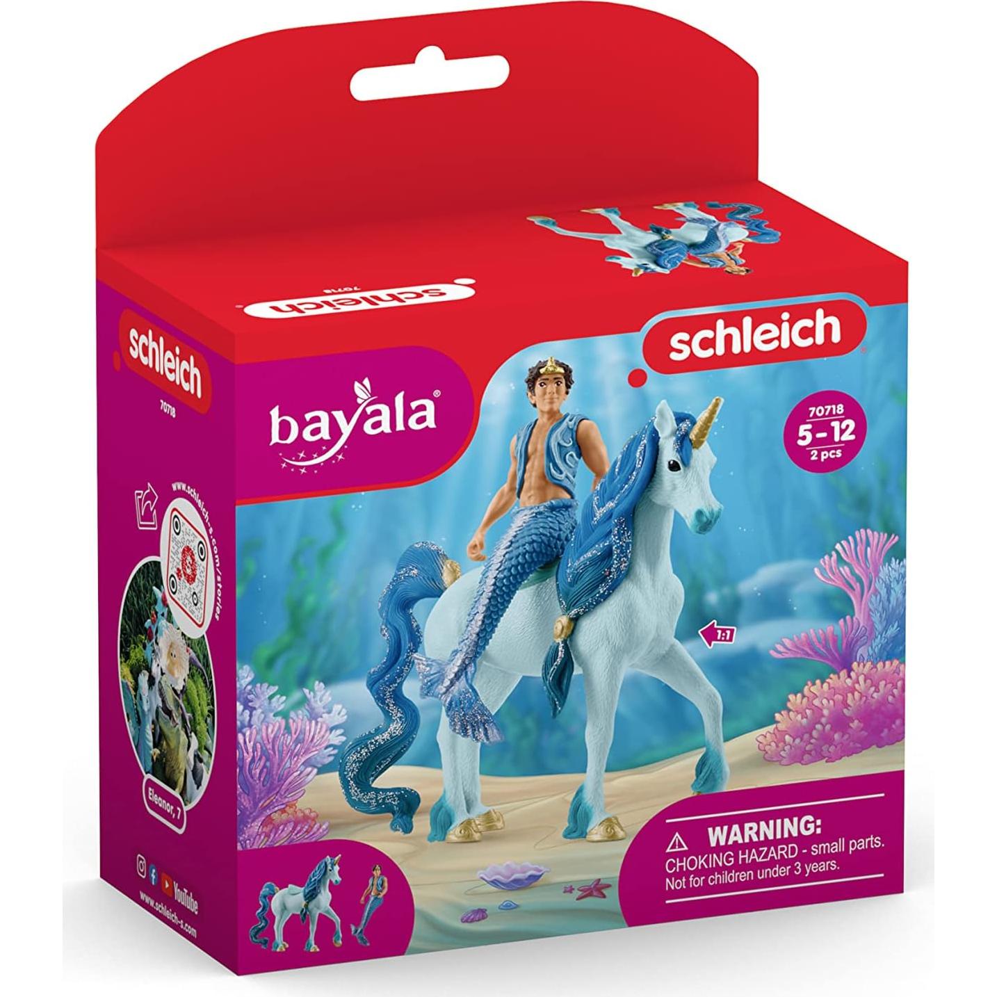 Set de Juego Schleich Bayala Sirena Aryon y Unicornio Azul
