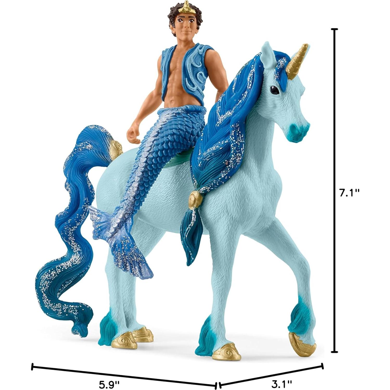 Set de Juego Schleich Bayala Sirena Aryon y Unicornio Azul