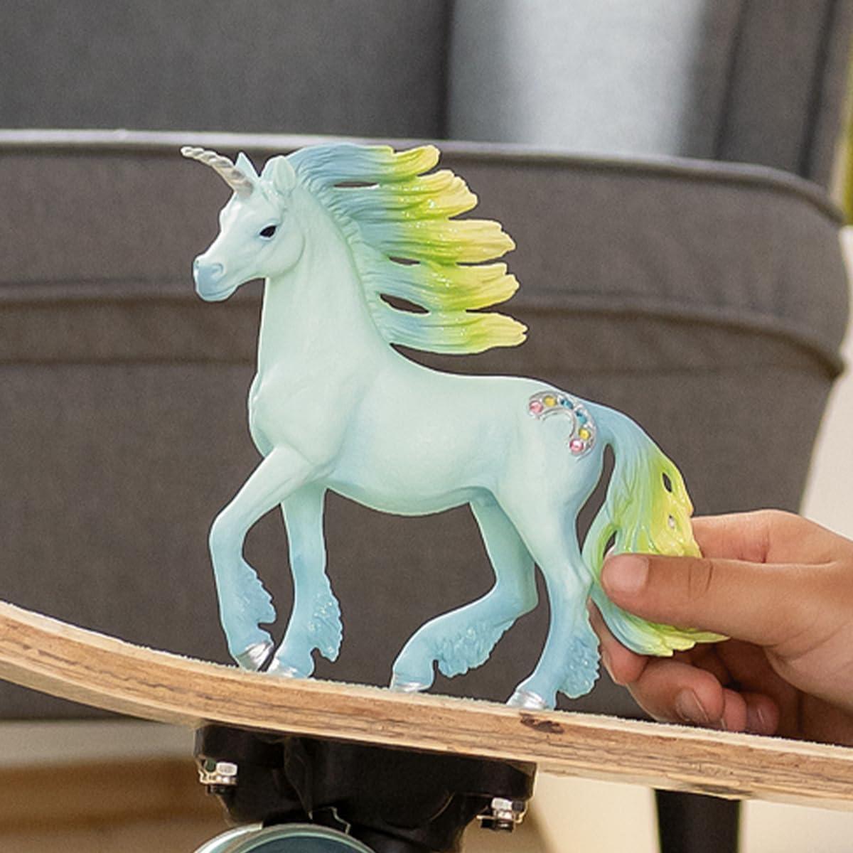 Unicornio Malvavisco Schleich 70722 Azul y Verde 13.7 cm