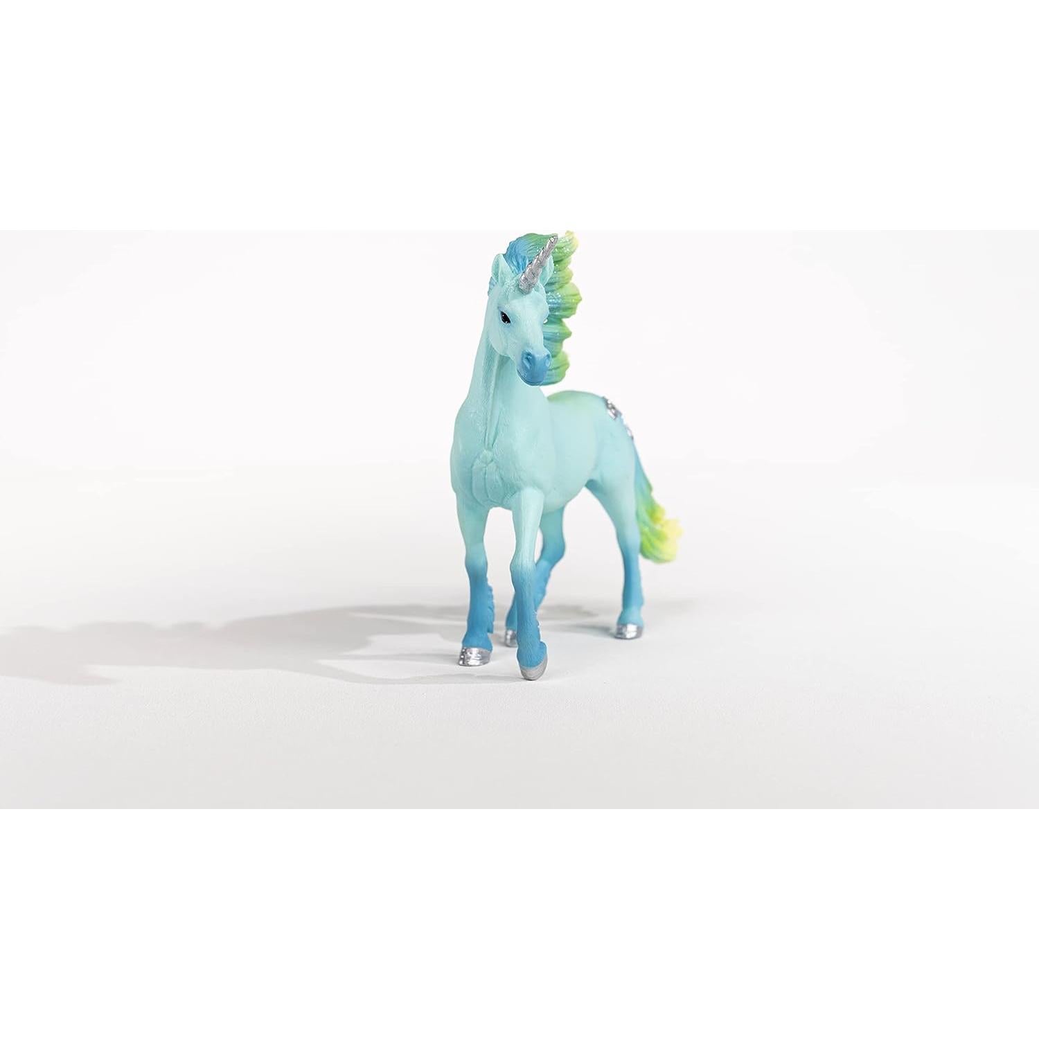 Unicornio Malvavisco Schleich 70722 Azul y Verde 13.7 cm