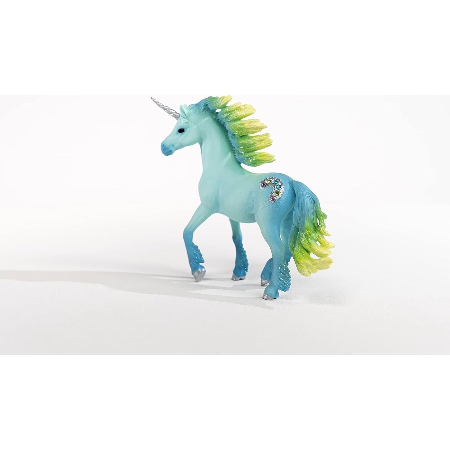 Unicornio Malvavisco Schleich 70722 Azul y Verde 13.7 cm