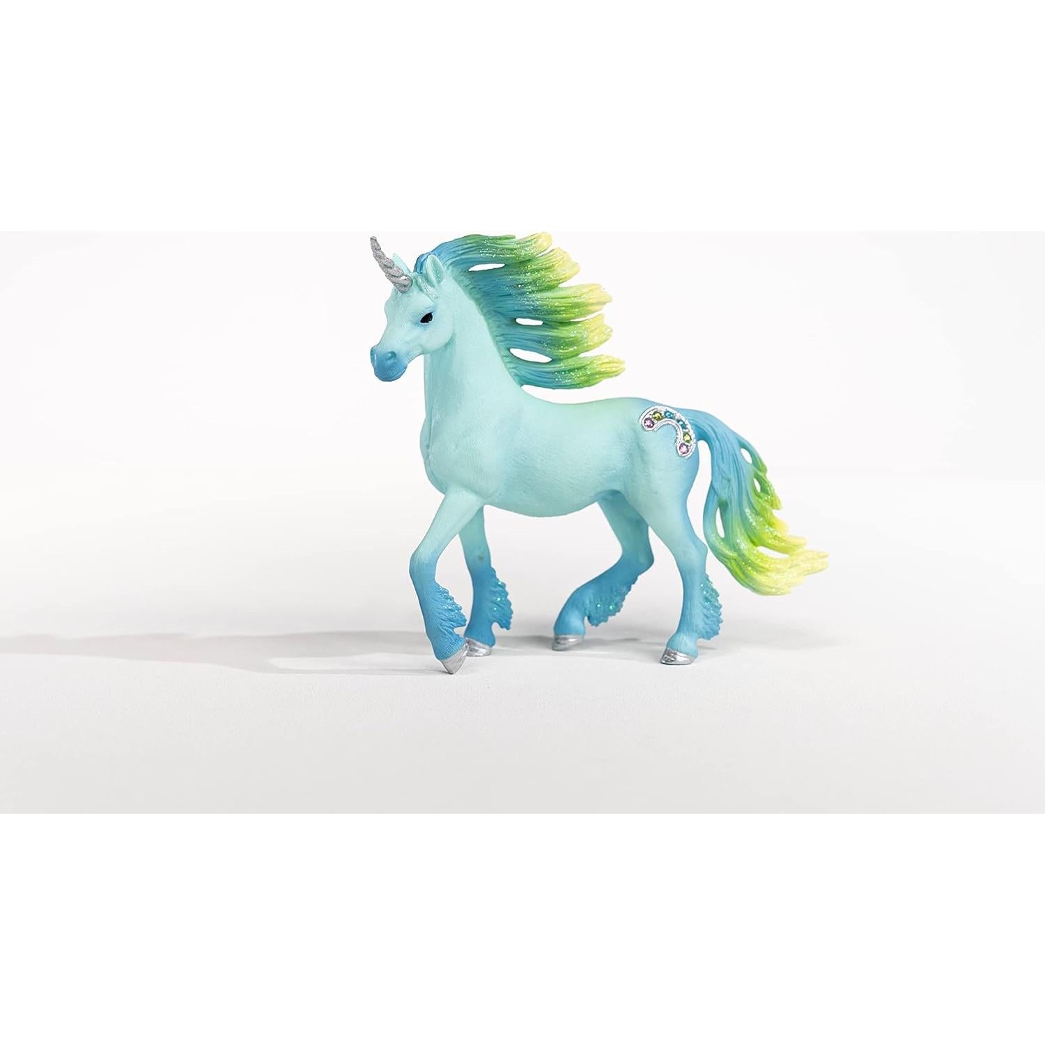 Unicornio Malvavisco Schleich 70722 Azul y Verde 13.7 cm