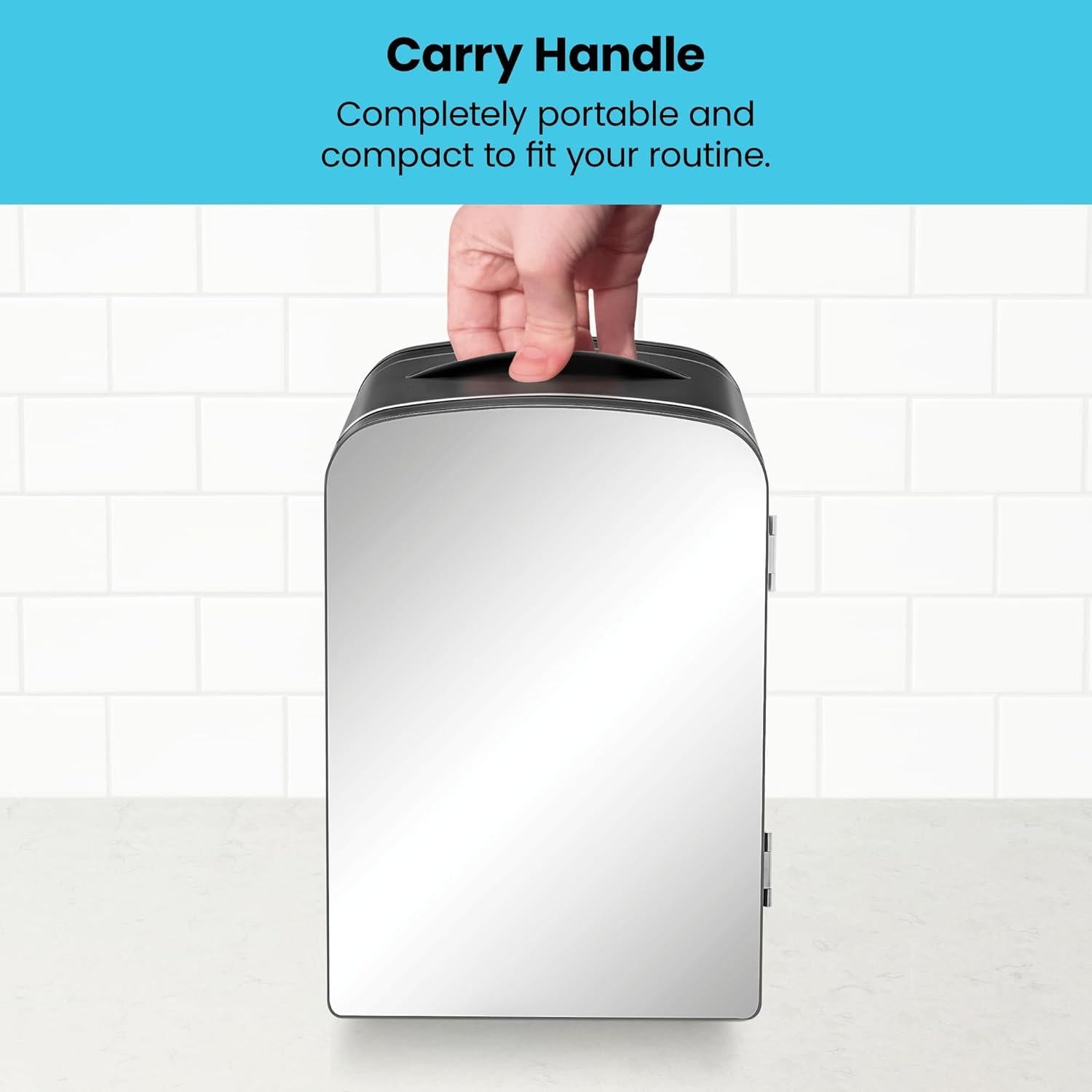 Nevera Personal Chefman Espejada 4L Portátil para Belleza