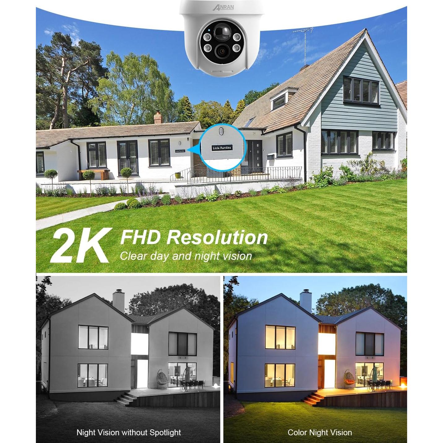 Cámara de Seguridad ANRAN Solar 2K Inalámbrica IP65