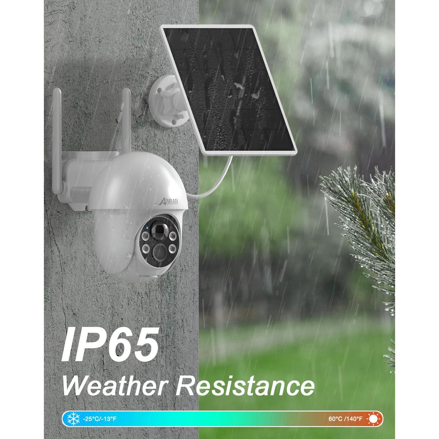 Cámara de Seguridad ANRAN Solar 2K Inalámbrica IP65