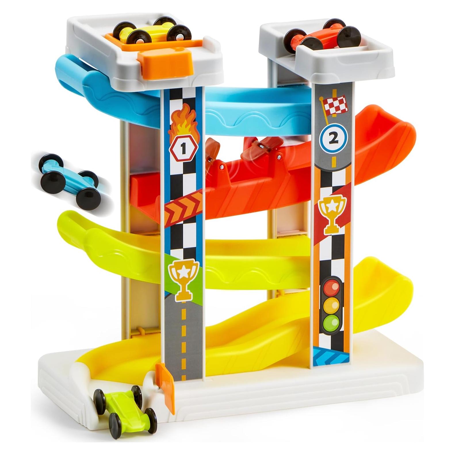 Pista de Carreras JOVA con 4 Coches y 4 Capas 25,7 cm