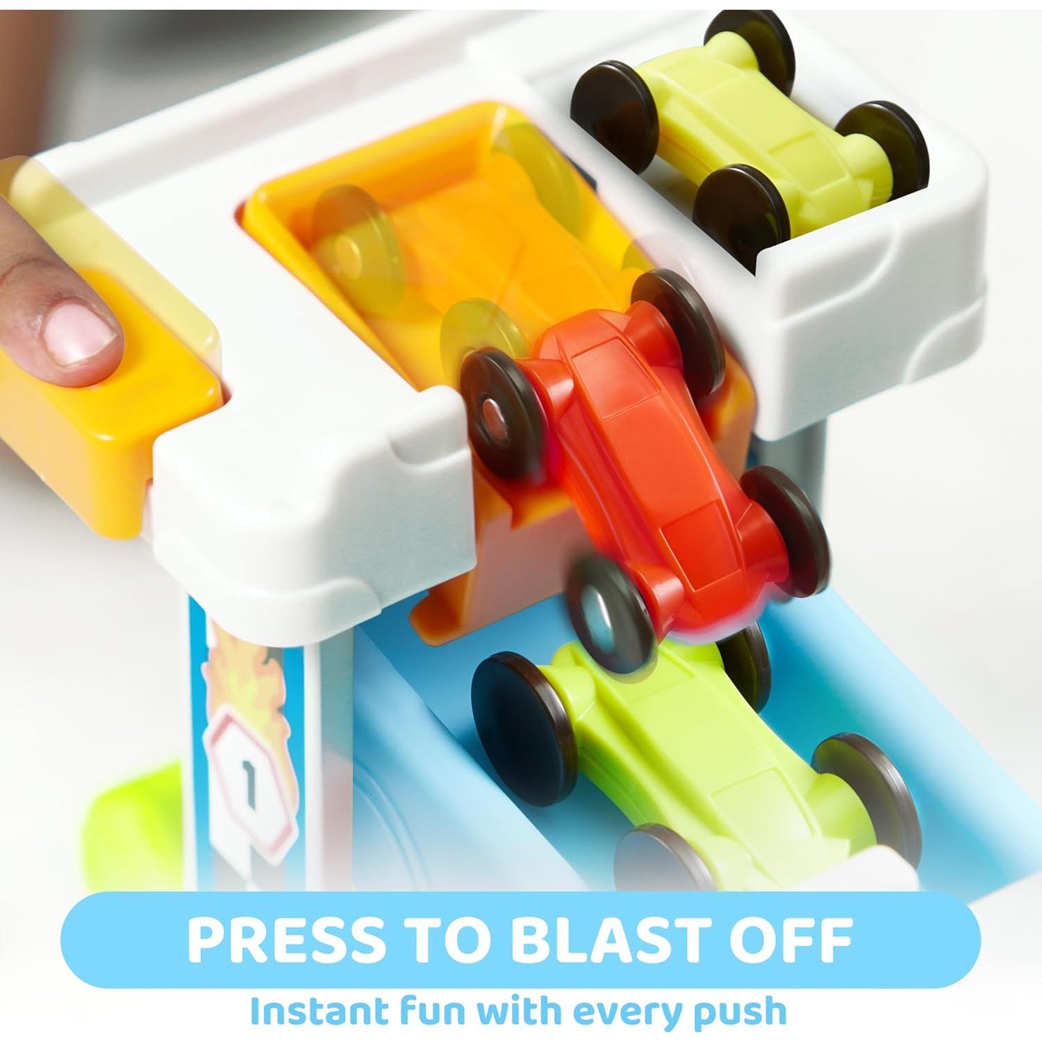 Pista de Carreras JOVA con 4 Coches y 4 Capas 25,7 cm