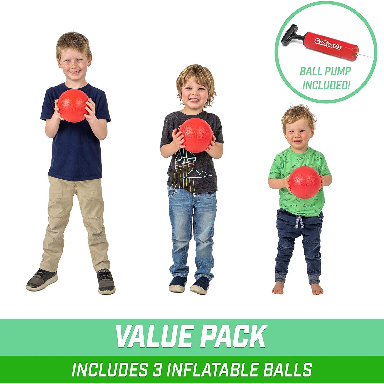 Pelotas de Baloncesto Inflables GoSports para Niños - 3 Piezas 15.24 cm
