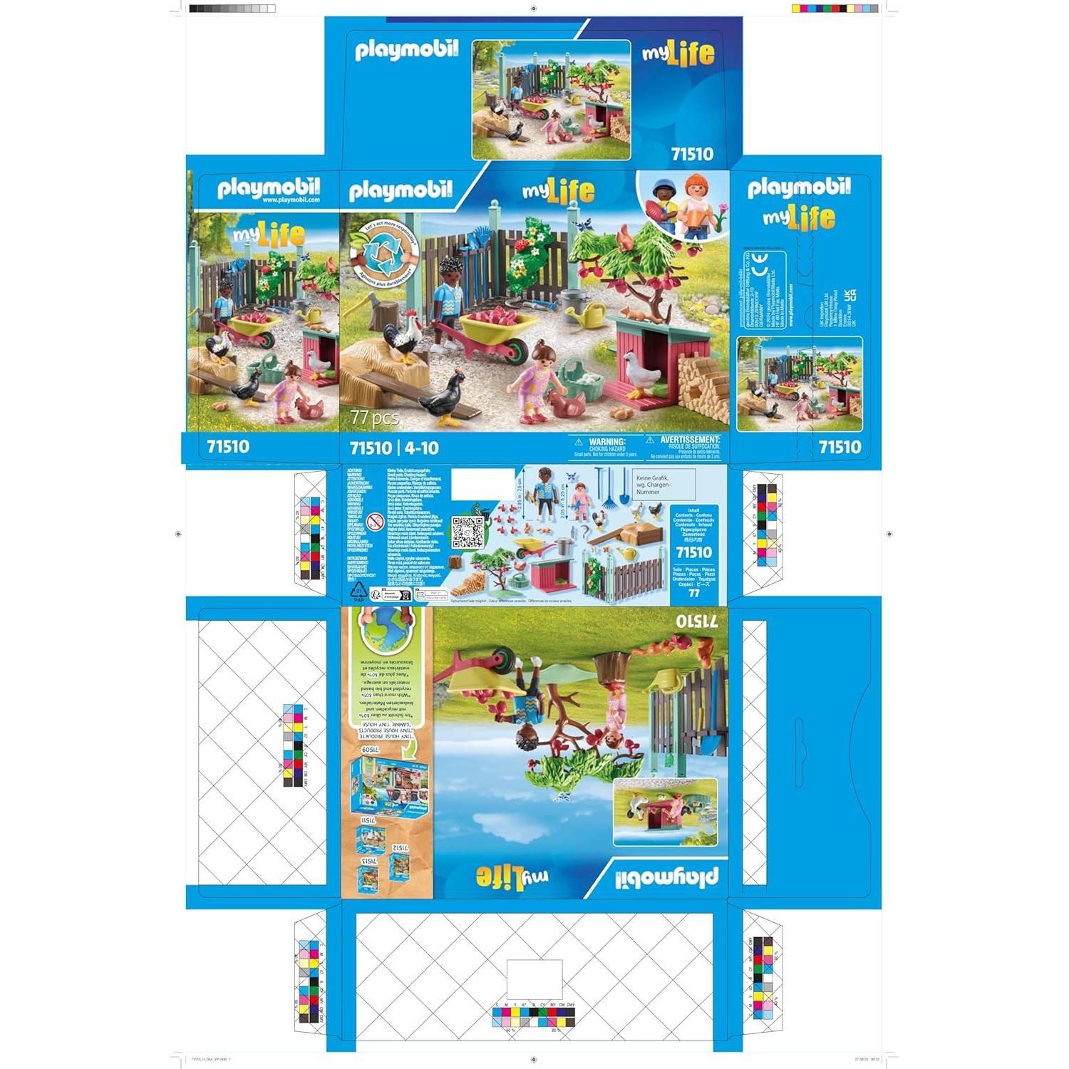 PLAYMOBIL 71510 Corral de Pollos con Animales y Accesorios