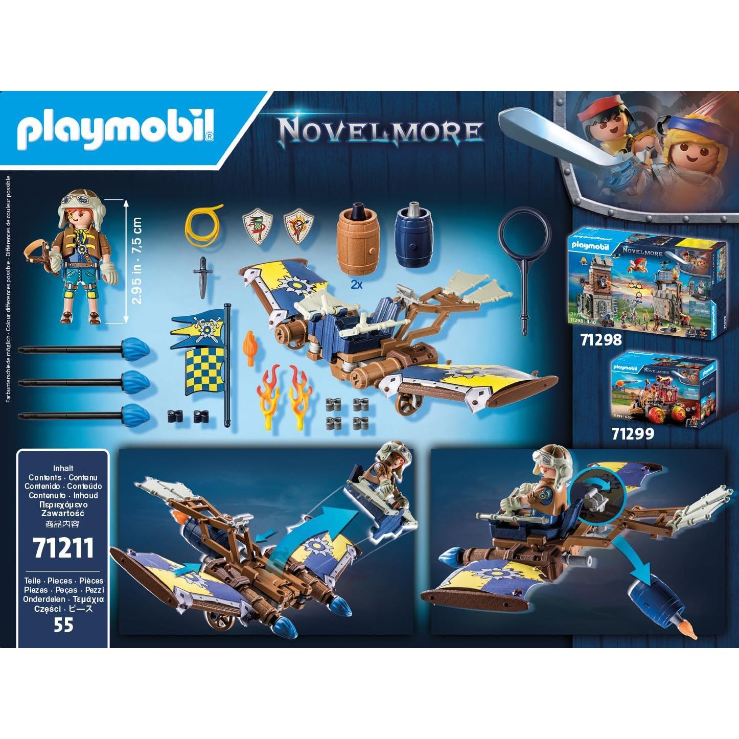 Playmobil Novelmore Planeador de Dario 24.8x7.2x18.7cm