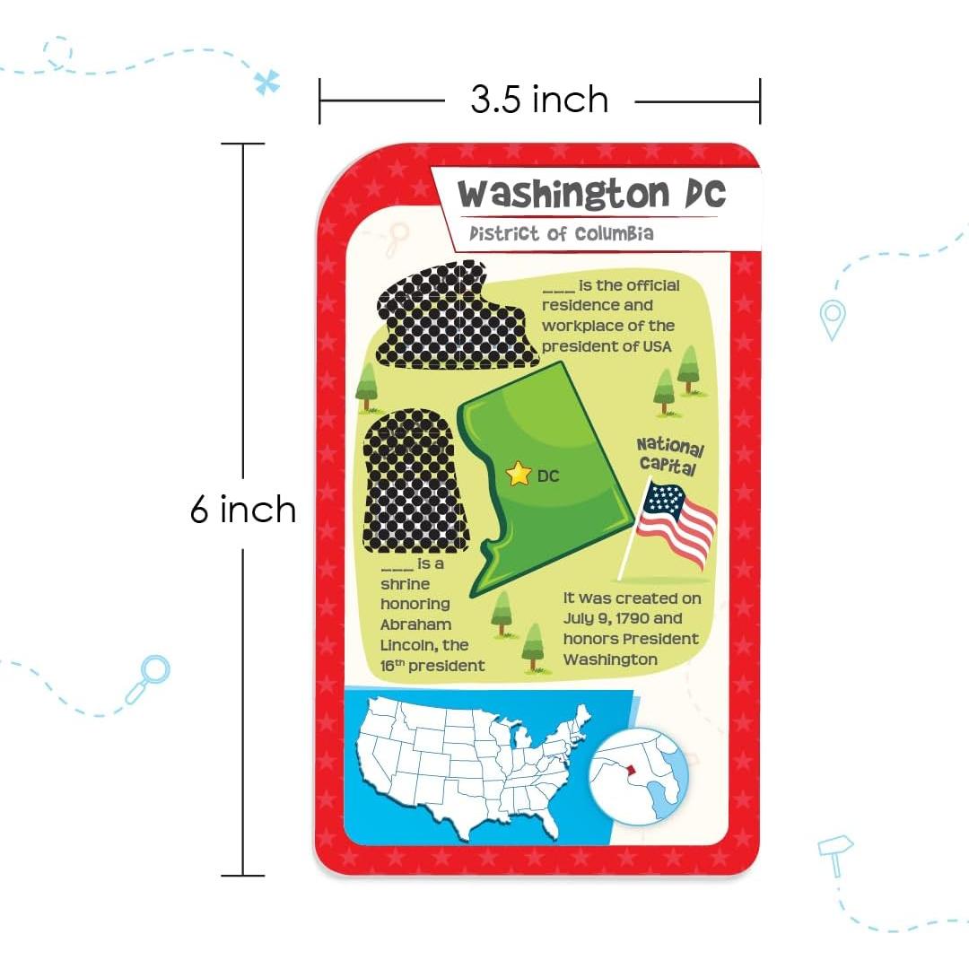 Tarjetas Flash Imagimake USA | Aprende 50 Estados y Banderas