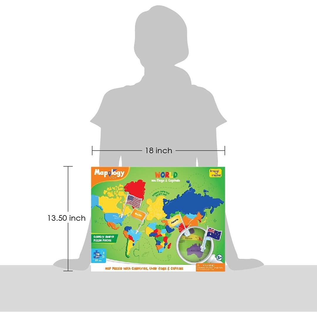 Rompecabezas Mapa Mundial Imagimake - 75 Piezas Educativas