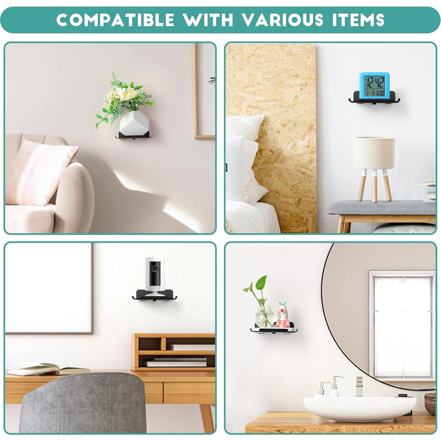 Estante de Pared Aplspa Montaje en Pared 14.99x11.99cm Negro