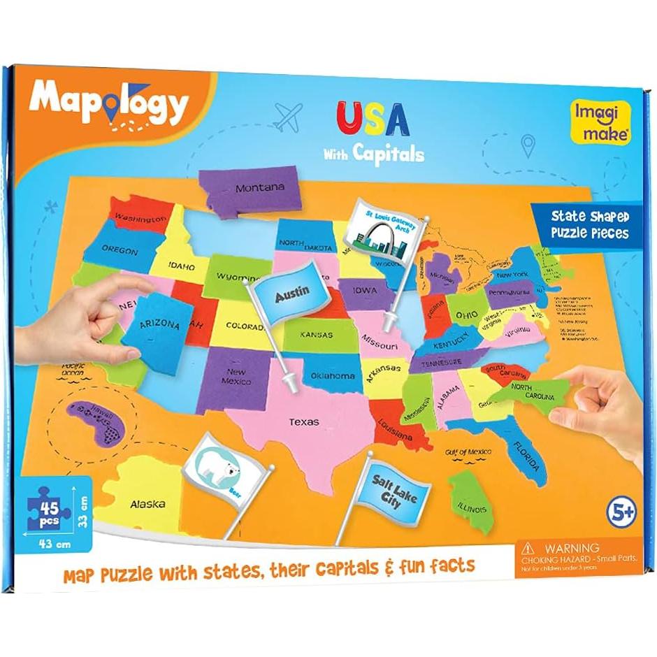Imagimake Mapology Mapa de EE. UU. | Rompecabezas Educativo