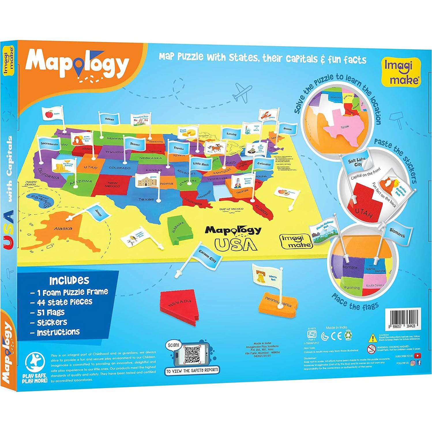 Imagimake Mapology Mapa de EE. UU. | Rompecabezas Educativo