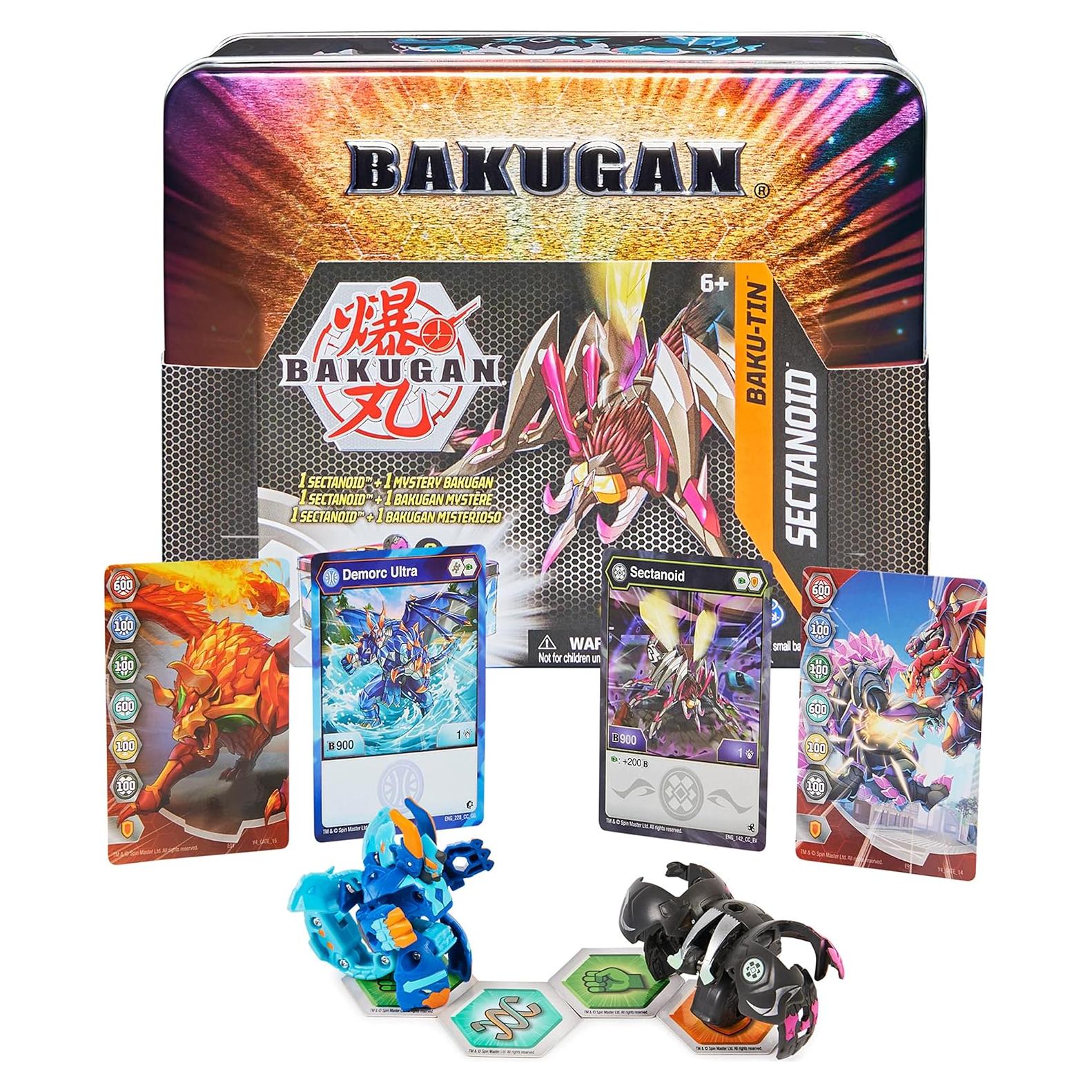 BAKUGAN Baku-Tin Metal con Darkus Sectanoid y Sorpresa