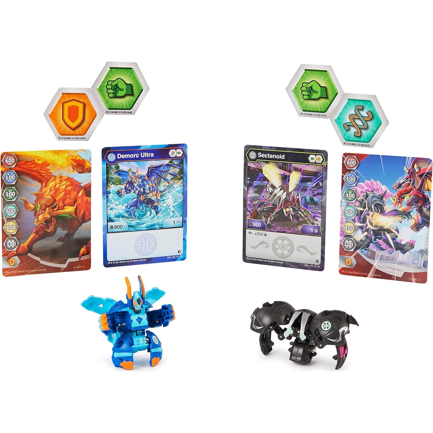 BAKUGAN Baku-Tin Metal con Darkus Sectanoid y Sorpresa